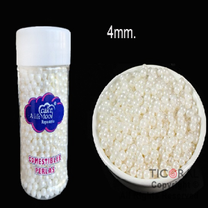 PERLAS COMESTIBLES 4 MM BLANCA x 85 GR